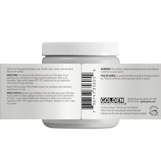 Golden® 8oz. Black Gesso